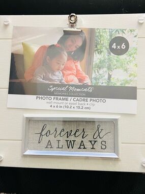 Special Moments Silver and Neutral 'Forever & Always' Accent Photo Frame